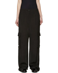 Черные широкие брюки от Yang Li