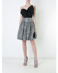 Женские черные шорты-бермуды в мелкую клетку от Bambah