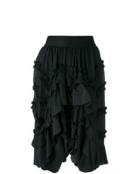 Женские черные шорты-бермуды с рюшами от Faith Connexion