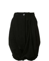 Женские черные шорты-бермуды со складками от VIVIENNE WESTWOOD RED LABEL