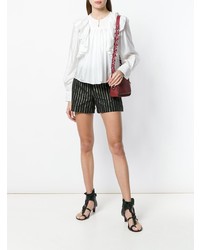 Женские черные шорты в вертикальную полоску от Twin-Set