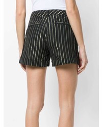 Женские черные шорты в вертикальную полоску от Twin-Set