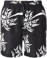 Черные шорты для плавания с принтом от Dolce & Gabbana