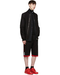 Мужские черные шорты с вышивкой от Kokon To Zai