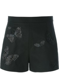 Женские черные шорты с вышивкой от Valentino