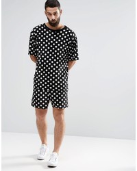 Мужские черные шорты с принтом от Reclaimed Vintage