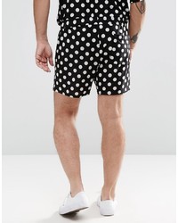 Мужские черные шорты с принтом от Reclaimed Vintage