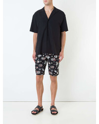 Мужские черные шорты с принтом от GUILD PRIME