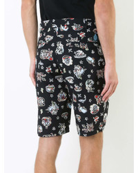 Мужские черные шорты с принтом от GUILD PRIME