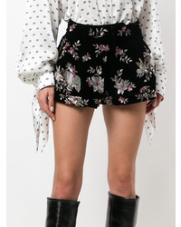 Женские черные шорты с украшением от Saint Laurent
