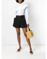 Женские черные шорты со складками от RED Valentino