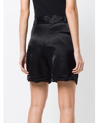 Женские черные шорты со складками от Forte Forte