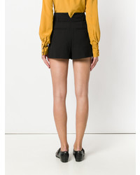 Женские черные шорты со складками от RED Valentino