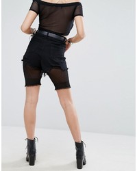 Женские черные шорты от PrettyLittleThing