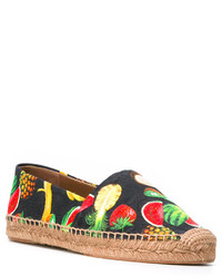 Женские черные эспадрильи с принтом от Dolce & Gabbana