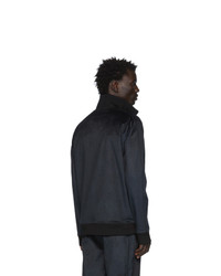 Мужской черный бархатный бомбер от Hugo