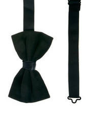 Мужской черный бархатный галстук-бабочка от Asos