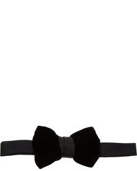 Мужской черный бархатный галстук-бабочка от Saint Laurent