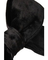 Женский черный бархатный галстук-бабочка от Saint Laurent