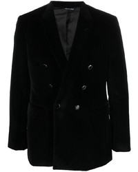 Мужской черный бархатный двубортный пиджак от Reveres 1949