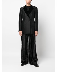 Мужской черный бархатный двубортный пиджак от Tom Ford