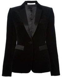Черный бархатный пиджак