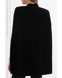 Черный бархатный пиджак-накидка от Saint Laurent