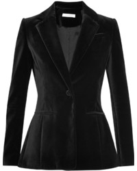 Женский черный бархатный пиджак от Altuzarra