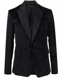 Мужской черный бархатный пиджак от Amiri