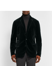Мужской черный бархатный пиджак от Tomas Maier