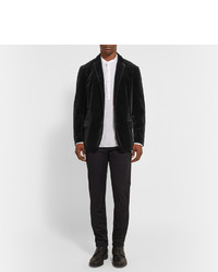 Мужской черный бархатный пиджак от Tomas Maier