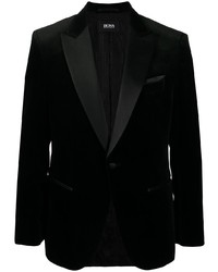 Мужской черный бархатный пиджак от BOSS