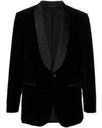 Мужской черный бархатный пиджак от Brioni