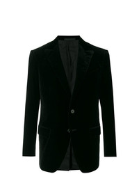 Мужской черный бархатный пиджак от Caruso
