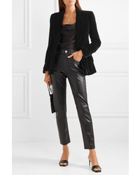 Женский черный бархатный пиджак от L'Agence