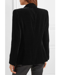 Женский черный бархатный пиджак от L'Agence