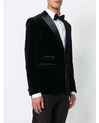 Мужской черный бархатный пиджак от DSQUARED2