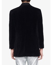 Мужской черный бархатный пиджак от Gucci