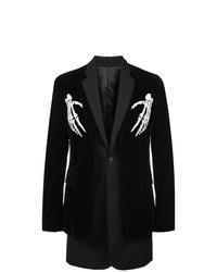 Мужской черный бархатный пиджак от D.GNAK