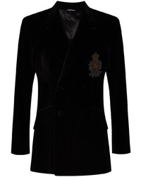 Мужской черный бархатный пиджак от Dolce & Gabbana