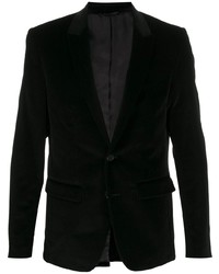 Мужской черный бархатный пиджак от Dondup