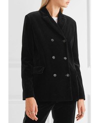 Женский черный бархатный пиджак от Tomas Maier