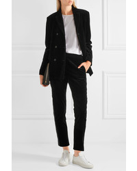 Женский черный бархатный пиджак от Tomas Maier