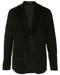 Мужской черный бархатный пиджак от Emporio Armani
