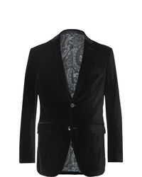 Мужской черный бархатный пиджак от Etro