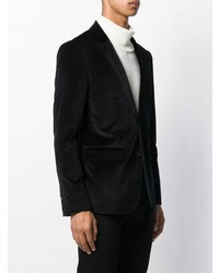 Мужской черный бархатный пиджак от Dondup