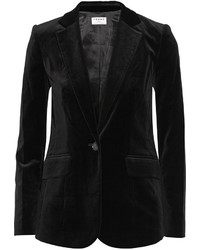 Женский черный бархатный пиджак от Frame