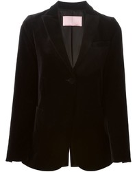 Женский черный бархатный пиджак от Giamba