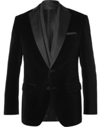Мужской черный бархатный пиджак от Hugo Boss