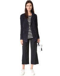 Женский черный бархатный пиджак от RtA